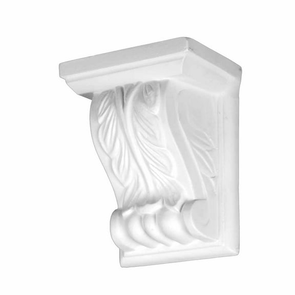 Decorative White Corbel 6.25" H x 5" W Urethane Vintage Corner Wall Mount Shelf