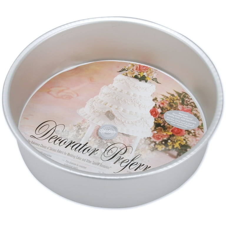 Wilton Decorator Preferred 10x3 Aluminum Round Baking Cake Pan Extra Wide Rims