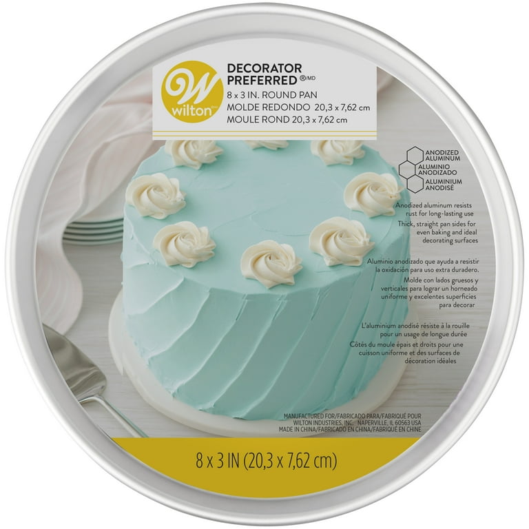 Wilton Decorator Preferred 8 x 3 inch Round Aluminum Cake Pan Walmart