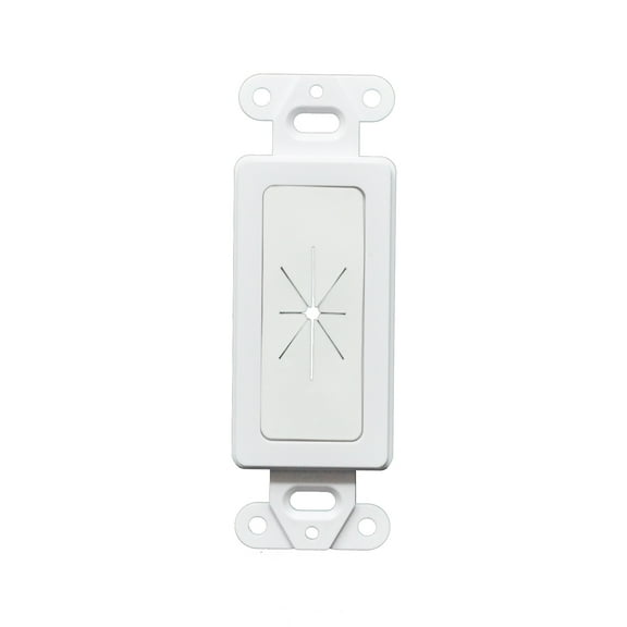 Decorator Wall Plate Insert with Flexible Opening White
