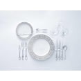 thumbnail image 1 of Decore Collection Tableware Set of 40 White Plastic Bowls w/ Silver Paisley Swirls, 1 of 1