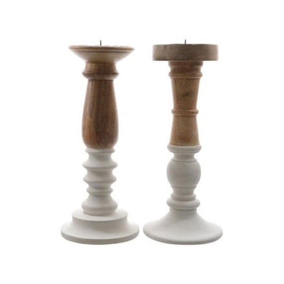 Decoris 863732 Mango Wood Candle Holder 12 in. - pack of 8