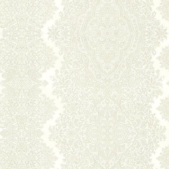 Decorline Benedict Cream Ornate Paisley Stripe Wallpaper