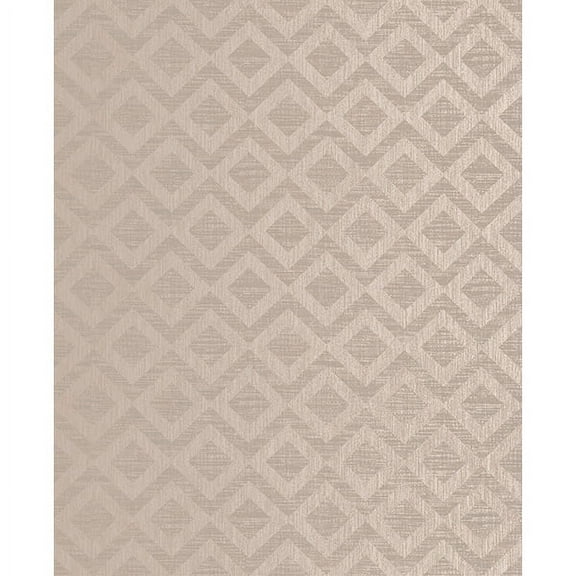 Decorline Cadenza Brown Geometric Wallpaper, 20.5-in by 33-ft, 56.4 sq. ft