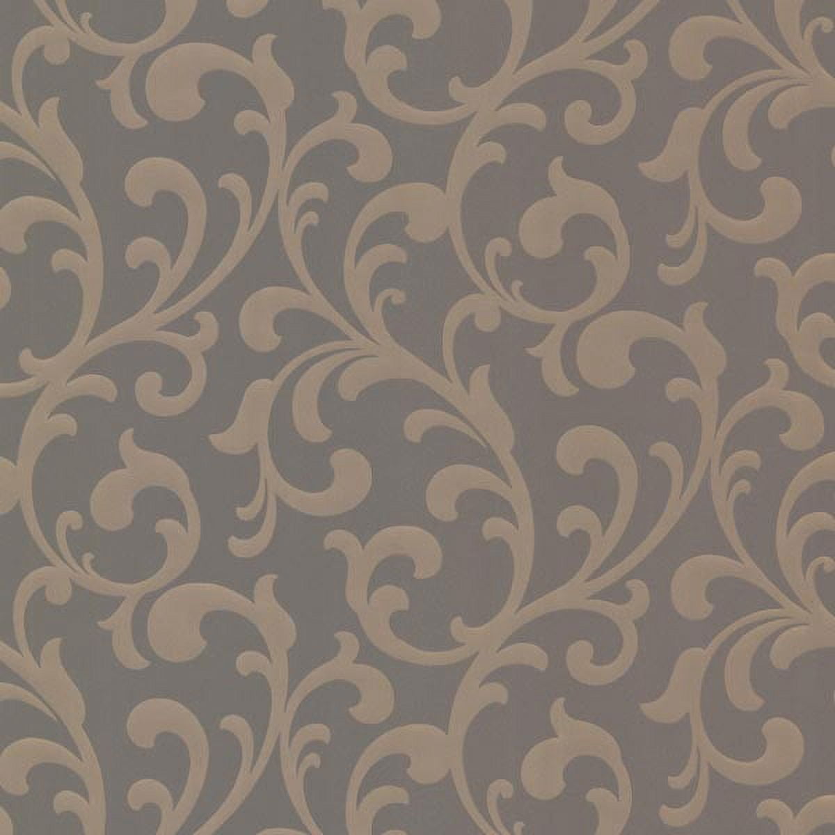 Decorline Catasse Brown Scroll Wallpaper