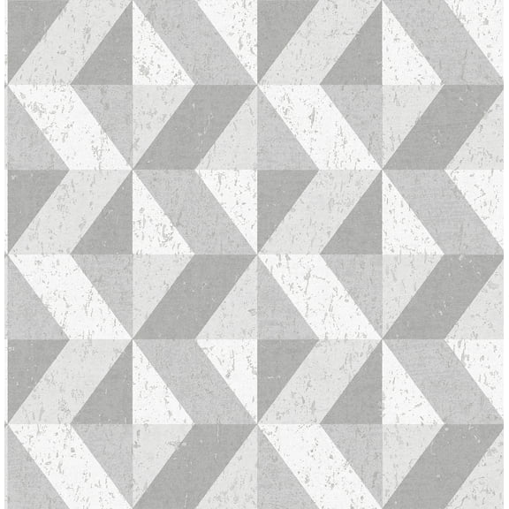 Decorline Cerium Grey Concrete Geometric Wallpaper
