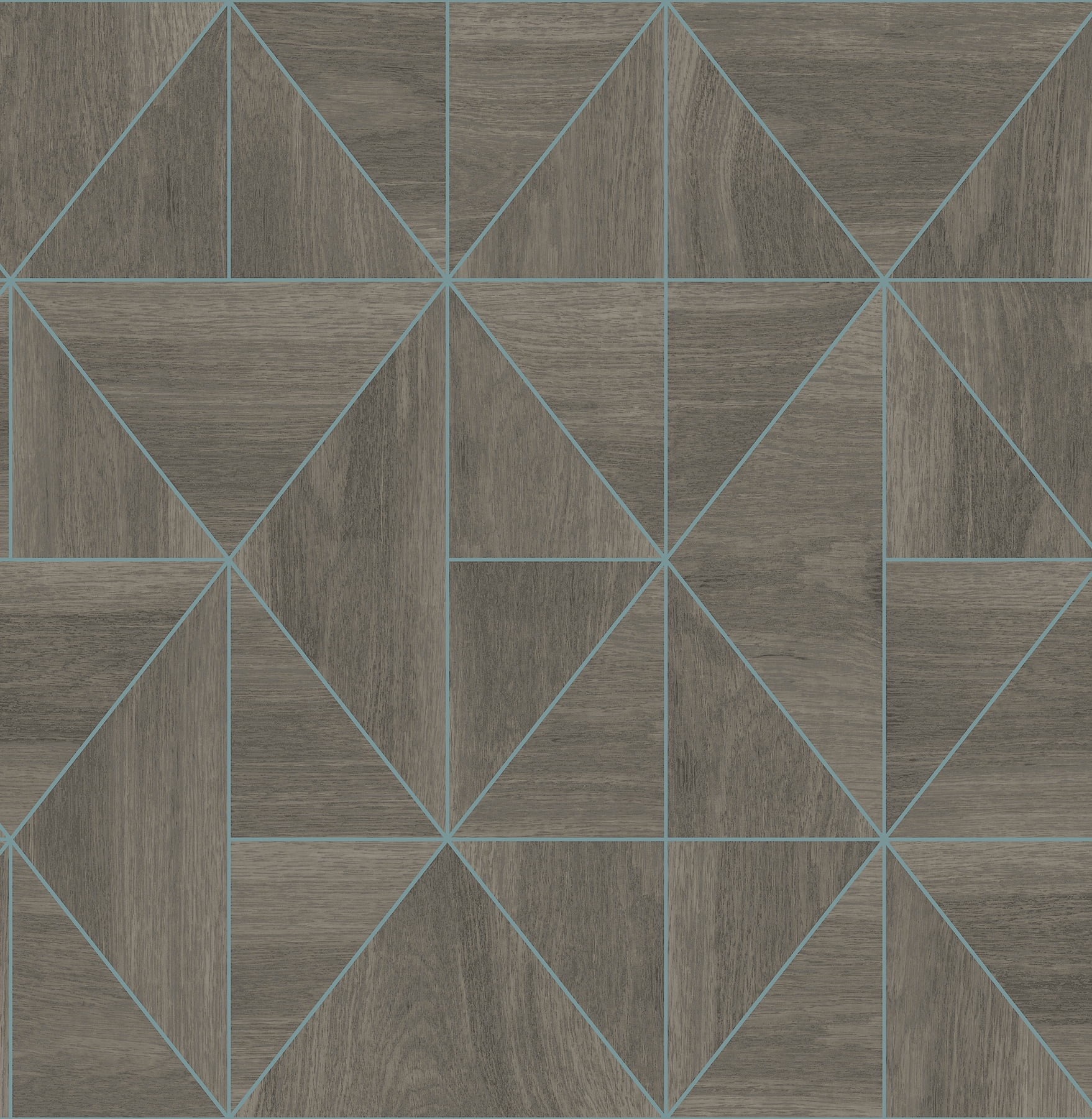 Decorline Cheverny Brown Wood Tile Wallpaper