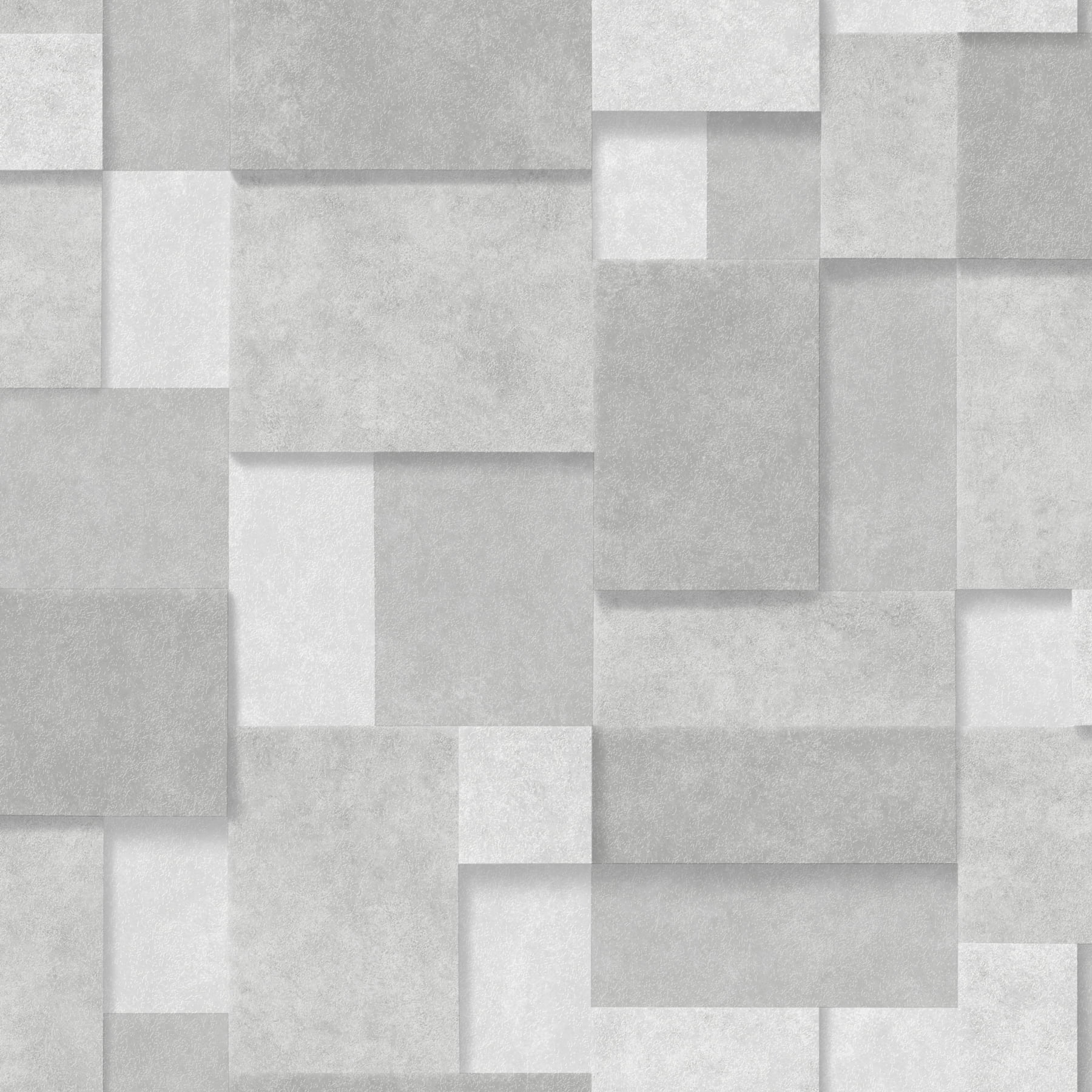 Decorline Duchamp Silver Patchwork Metallic Wallpaper