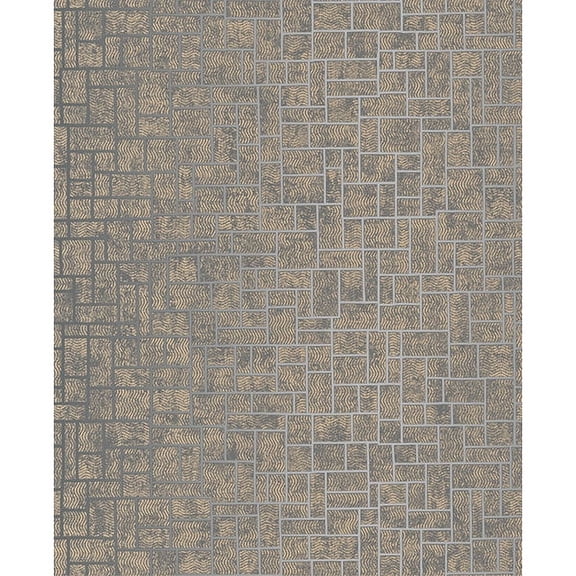 Decorline Etude Charcoal Geometric Wallpaper