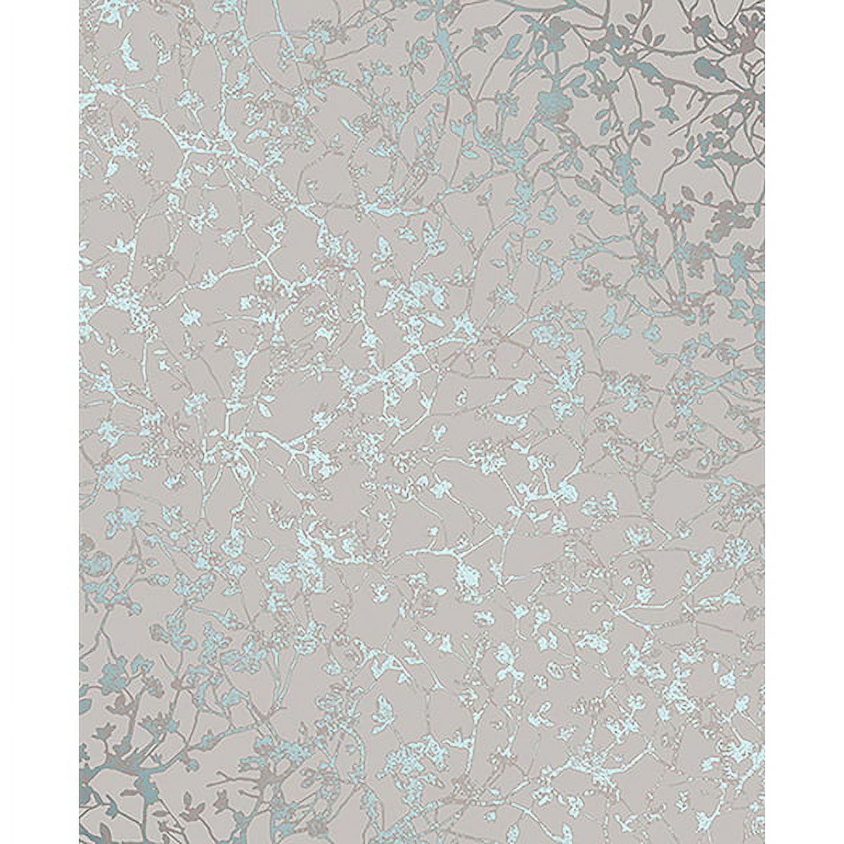 Palatine Teal and Grey Floral Removable Wallpaper
