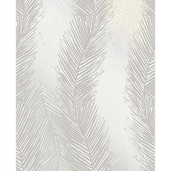 Decorline Wheaton Silver Leaf Wave Wallpaper
