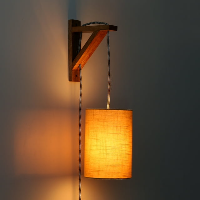 Decorlives Premium Collection Wooden Base Round Decorative Night Wall