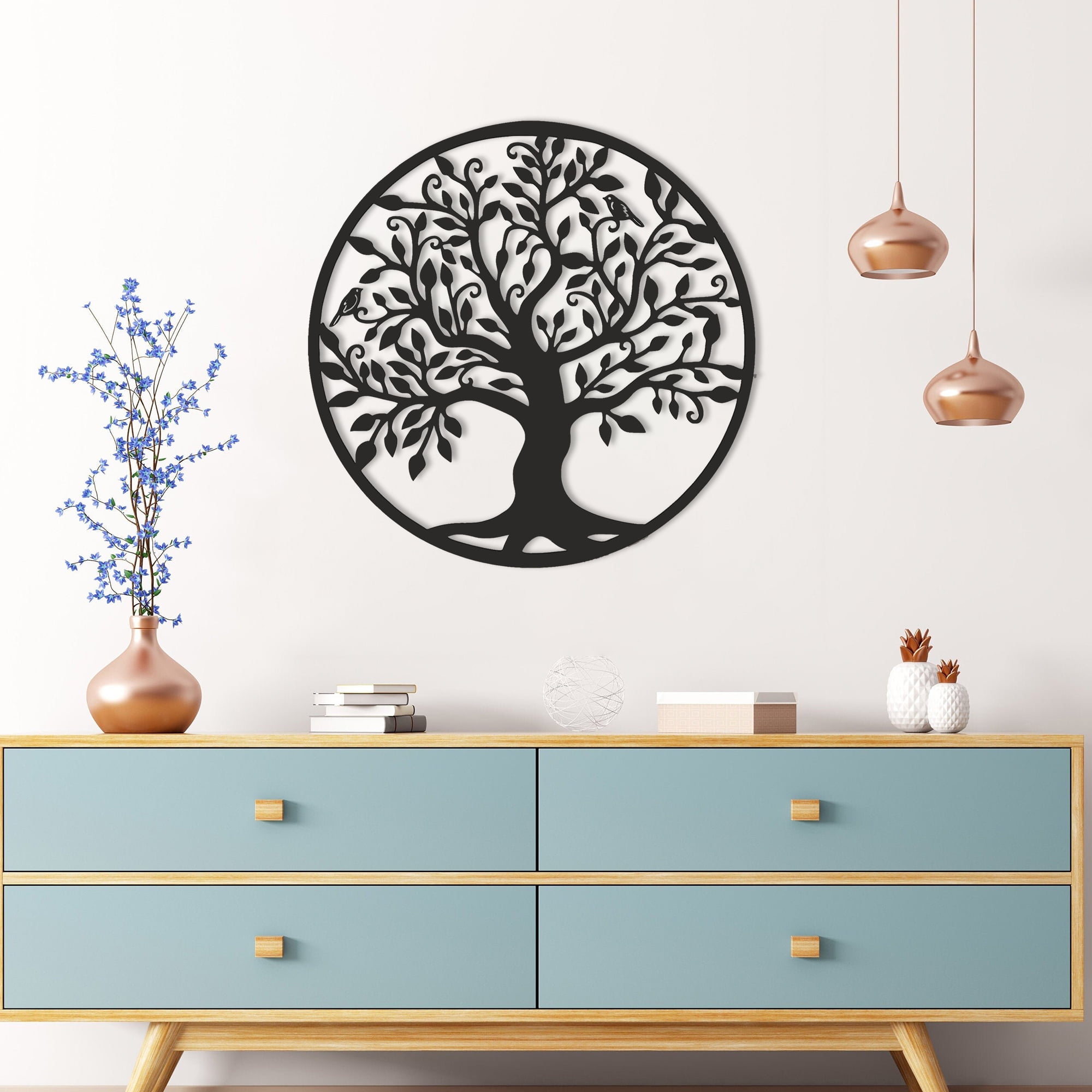 Decorlives Tree of Life MDF Wooden Wall Art Panel Frame | Wall ...