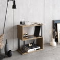 thumbnail image 1 of Decorotika Lima 25" Metal Wood Side End Table, Oak Black Veneer, 1 of 5