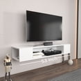 thumbnail image 1 of Decorotika Peti 53'' Wide Modern Engineered Wood Floating TV Stand for 65" TVs, White Veneer, 1 of 11