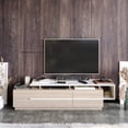 thumbnail image 1 of Decorotika Pia Modern Wood TV Stand for TVs up to 70" TV Screen Size, White & Cordoba, Veneer, 1 of 5