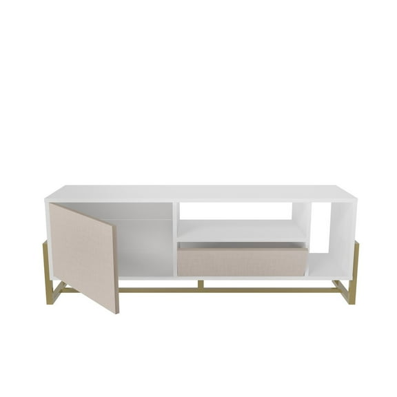 Decorotika Utopia Tv Stand White Beige