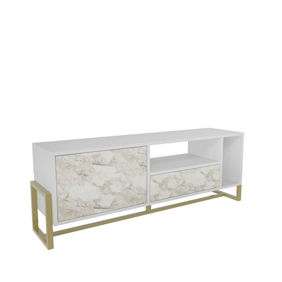 Decorotika Utopia Tv Stand White Ephesus