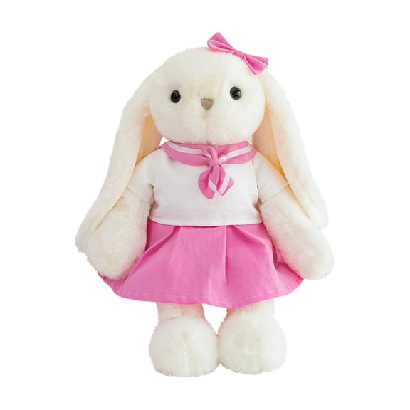 Decorr 11.8"Easter Plush Doll ,Soft Plush Bunny Stuffed Animal Toy - Premium PP Cotton Filled, Huggable Gift for Kids, Boys, Girls, Children‘s Birthday & Home Cuddle Companion(Pink)
