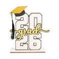 thumbnail image 1 of Decorr 2026 Graduation Decor, 8×6" 3D White Wooden Grad Table Centerpiece with Grad Cap, Graduation Party Decorations 2026 & Grad Gift for Him Her, 1 of 8