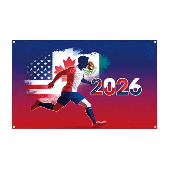 Decorr 2026 World Cup Soccer Themed Backdrop, 8 Styles International National Flags Decor for Watch Parties, Sports Events & Bar Decor, 71×43"