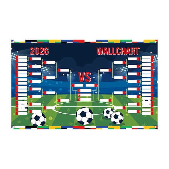Decorr 2026 World Cup Soccer Themed Backdrop, International National Flags Photo Booth Background for Watch Parties, Sports Events & Bar Decor, 71×43"