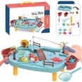 thumbnail image 1 of Decorr 22PCS Kids Fishing Water Table Toy, Toddler Pool Bath Toy Playset with Rod, Net & Sea Animals, Summer Outdoor Water Play Activity Table for Boys Girls 3+ ,12.6x9.5", 1 of 6