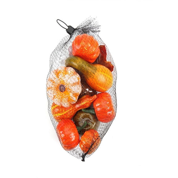 Decorr 50PCS Fall Decorations for Home Mini Pumpkins Gourds & Leaves Set | Thanksgiving Autumn Harvest Table Centerpieces, Cornucopia Basket Bowl Filler, Largest Pumpkin