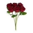 thumbnail image 1 of Decorr 6Pc Artificial Roses - Hyper-Realistic UV Resistant Fake Flowers for Valentine's Day, Mother's Gift Day,Table Centerpiece , Home Party& Wedding Decorations(Deep Red), 1 of 5