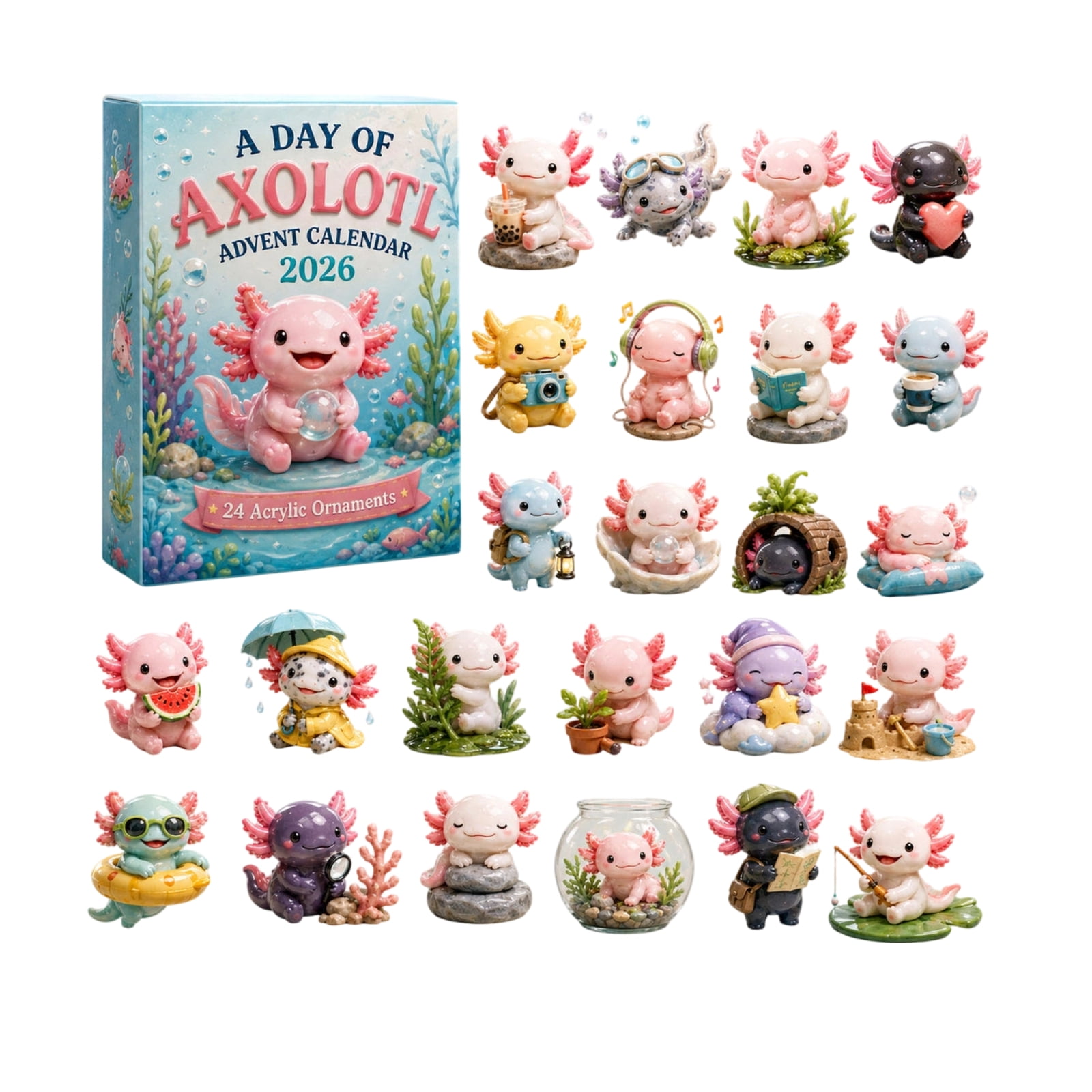 Decorr A Day of Axolotl Advent Calendar 2026, 24 Days of Christmas ...