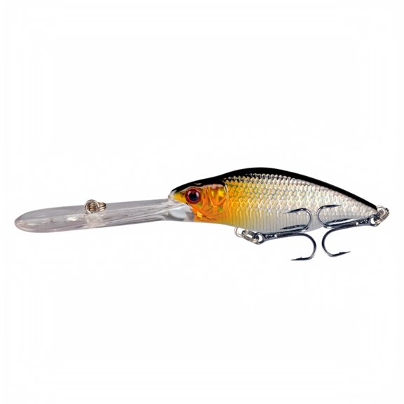 Decorr Deep Diving Minnow Fishing Lures, 4.33in 9g Sinking Long‑Lip Hard Bionic Bait, 8‑Colors Artificial Crankbait with Treble Hooks for Deep Water Bass, Mandarin Fish Freshwater Angling Tackle