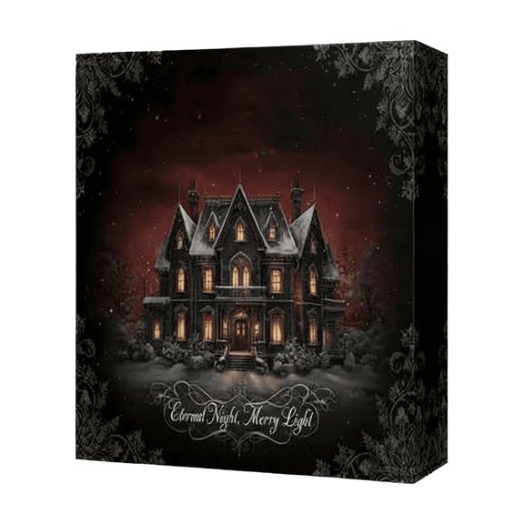 Decorr Gothic Vampire Advent Calendar, 24Pcs 2D Acrylic Dark Castle Vampire Ornament Blind Box, Spooky Vampire Character Christmas Tree Hanging Charms, Chrismas Gifts for Gothic Horror Lovers