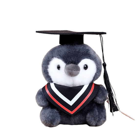 Decorr Graduation Gift - 6.3" Graduation Penguin Plush Toys, Cute Penguin Stuffed Animals with Graduation Cap, Class of 2026 Keepsake Gift for High School & College Grads (Red)