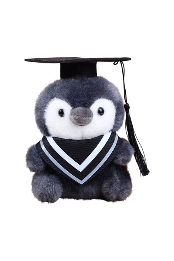 Graduation Gift - 6.3" Graduation Penguin Plush Toys, Cute Penguin Stuffed Animals with Graduation Cap, Class of 2026 Keepsake Gift for High School & College Grads (Gray)