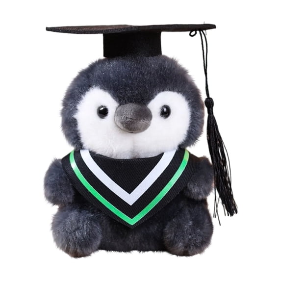 Decorr Graduation Gift - 6.3" Graduation Penguin Plush Toys, Cute Penguin Stuffed Animals with Graduation Cap, Class of 2026 Keepsake Gift for High School & College Grads (Green)