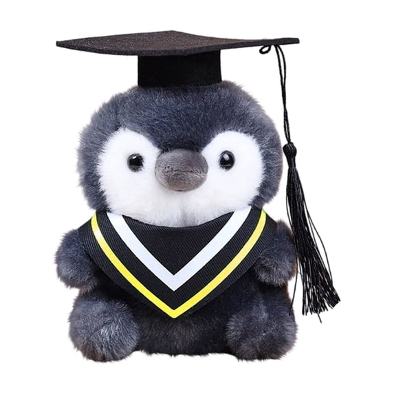 Decorr Graduation Gift - 6.3" Graduation Penguin Plush Toys, Cute Penguin Stuffed Animals with Graduation Cap, Class of 2026 Keepsake Gift for High School & College Grads (Yellow)
