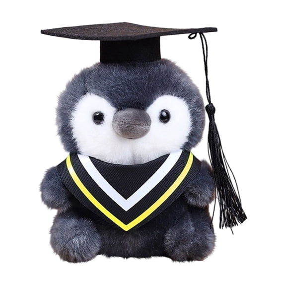 Decorr Graduation Gift - 6.3" Graduation Penguin Plush Toys, Cute Penguin Stuffed Animals with Graduation Cap, Class of 2026 Keepsake Gift for High School & College Grads (Yellow)