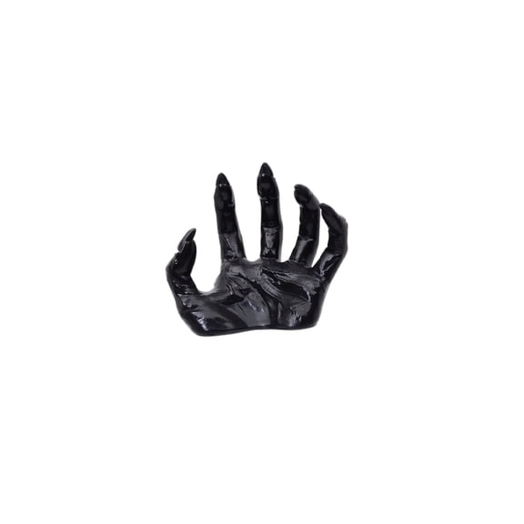 Decorr Halloween Decorations Indoor Gothic Decor, 5.9" Wall Mount Resin Spooky Hand Decor, Gothic Haunted Hand Tealight Holder For Tiered Tray Mantel Wall Halloween Decor, No Candle Included