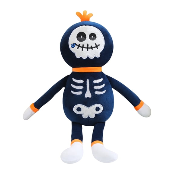 Decorr Halloween Decorations Plush Throw Pillows, 17.7" Soft Skeleton Throw Pillow, Stuffed Skull Skeleton Cushion Halloween Decorations Indoor for Kids Home Sofa Bed Office Couch Living Room