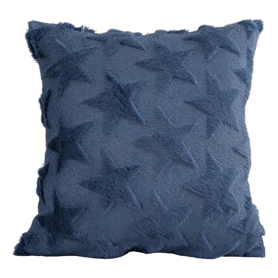 Decorr Independence Day Pillow Covers, 18×18" Red / Blue Pillowcase with Star Pattern, Decorative Cushion Covers for 4th of July, Sofa & Bedroom (4 Styles Available, No Pillow Inserts)
