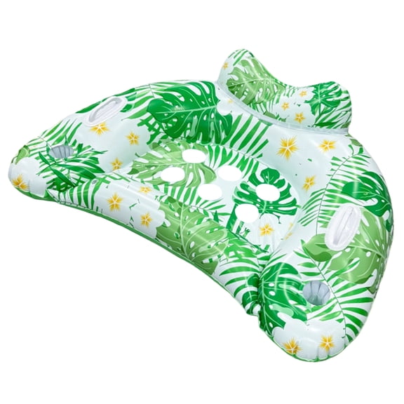 Decorr Inflatable Pool Floats Adult, Green Pool Chairs with Cup Holders, 40×29" Blow up Floats Chair, Hammock Noodle Mat for Relaxing Summer Water Fun Swimming Party Beach