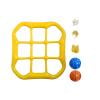 Decorr Inflatable Tic Tac Toe Pool Game, 51"x54" Water Toss Float with 10 Balls, Complete Set with Ropes & Sandbags, Interactive Swimming Pool Toys for Adults & Kids, Summer Party Fun(Yellow)