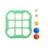 Decorr Inflatable Tic Tac Toe Pool Game, 51"x54" Water Toss Float with 10 Balls, Complete Set with Ropes & Sandbags, Interactive Swimming Pool Toys for Adults & Kids, Summer Party Fun (Green)
