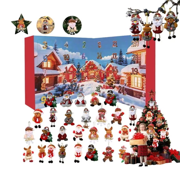 Decorr Merry Christmas Vacation Advent Calendar 2026 - 24 Days of Christmas Advent Calendar, Contains 24Pcs Christmas Tree Hanging Ornaments for Xmas Tree Holiday Decor