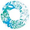 Decorr Pool Floats, 36" Pool Tube for Kids Swim Rings Inflatable Tubes, Tropical Leaves Floatie Ring Water Toys for Swimming, Summer Beach Party (Blue)