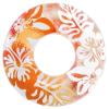 Decorr Pool Floats, 36" Pool Tube for Kids Swim Rings Inflatable Tubes, Tropical Leaves Floatie Ring Water Toys for Swimming, Summer Beach Party (Orange)