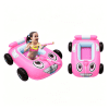 Decorr Pool Floats Kids, 31x33" Inflatable Pool Float with Water Gun, Car-Shaped Ride-On Pool Float for Toddlers, Interactive Summer Water Toy with Built-in Sprayer, Pink