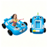 Decorr Pool Floats Kids, 31x33" Inflatable Pool Floats with Water Gun, Car-Shaped Ride-On Pool Float for Toddlers, Interactive Summer Water Toys with Built-in Sprayer, Blue