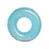 Decorr Sky Blue Inflatable Pool Floats, 10.23" Sparkly Confetti Swim Ring, Cute Transparent Blue Pool Tubes for Kids Adults, Summer Water Float for Pool Beach Party