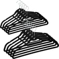 thumbnail image 1 of Decorrack Non-Slip Velvet Clothes Hangers, Black, 10 Count, 1 of 3